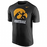 Iowa Hawkeyes Nike Sideline Legend Logo Performance WEM T-Shirt - Black,baseball caps,new era cap wholesale,wholesale hats